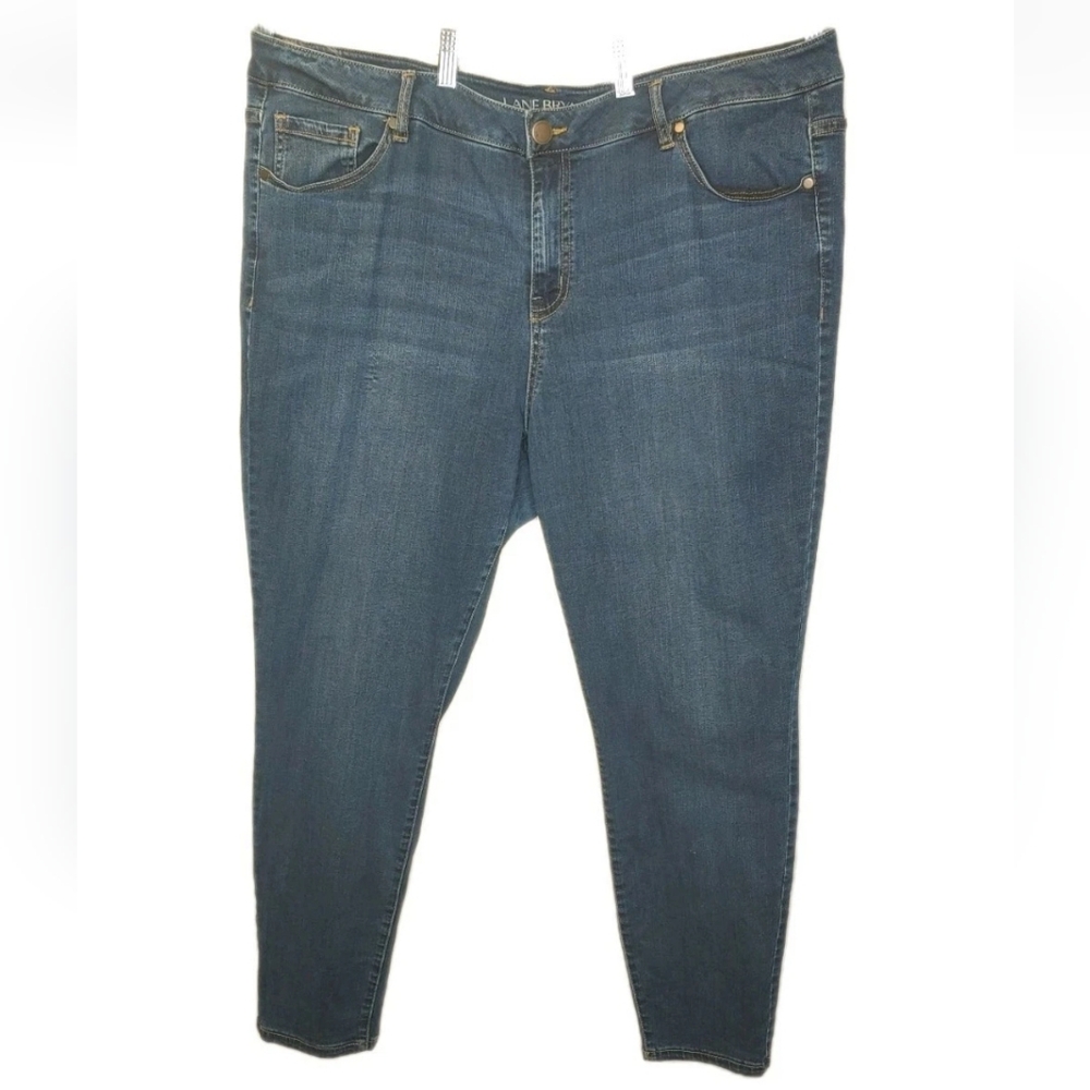 Lane Bryant Skinny Jeans Woman Plus 22W Blue Super Stretchy Denim Shaping Casual
